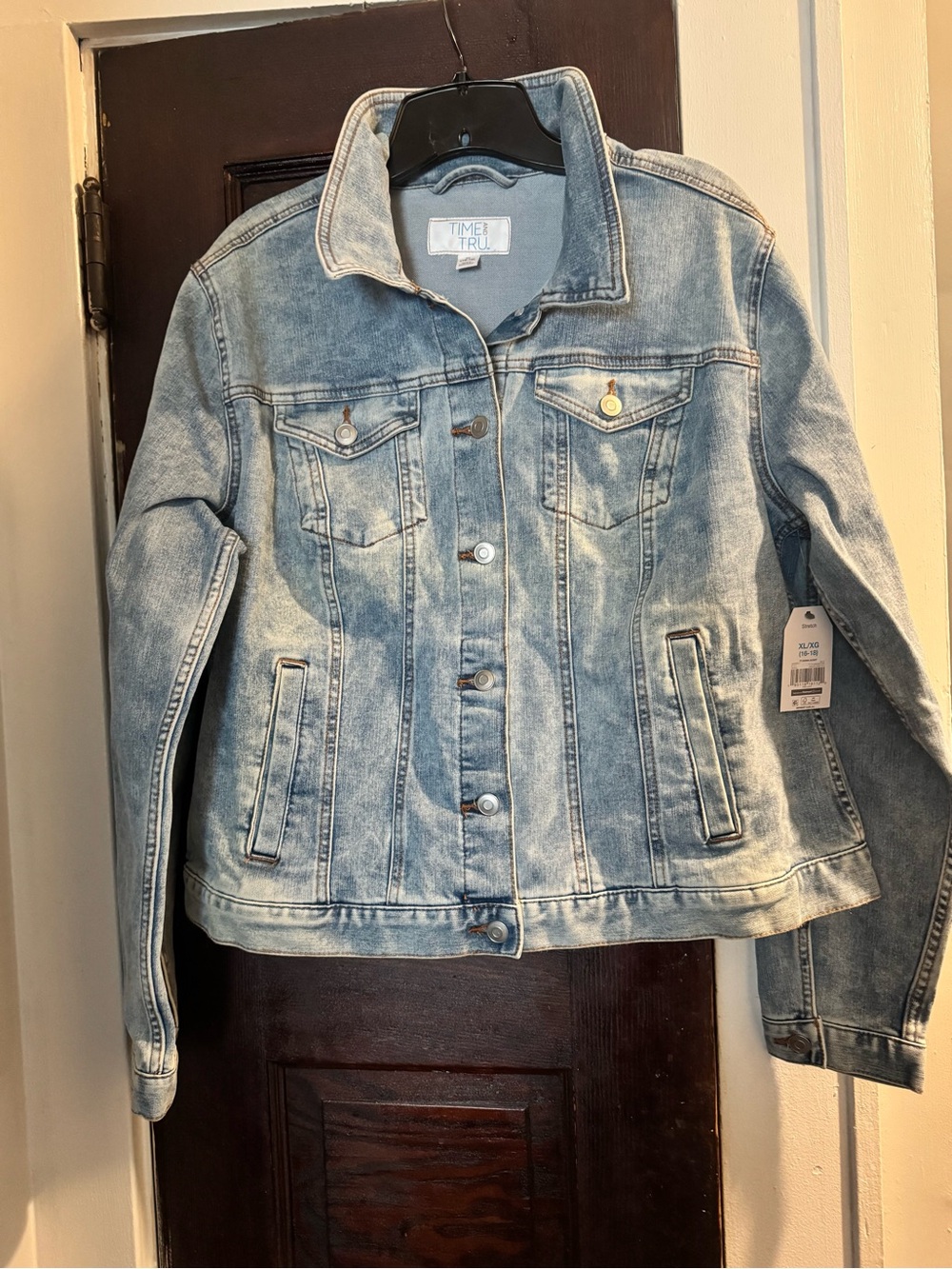 Time and Tru Light Blue Washed Denim Jacket